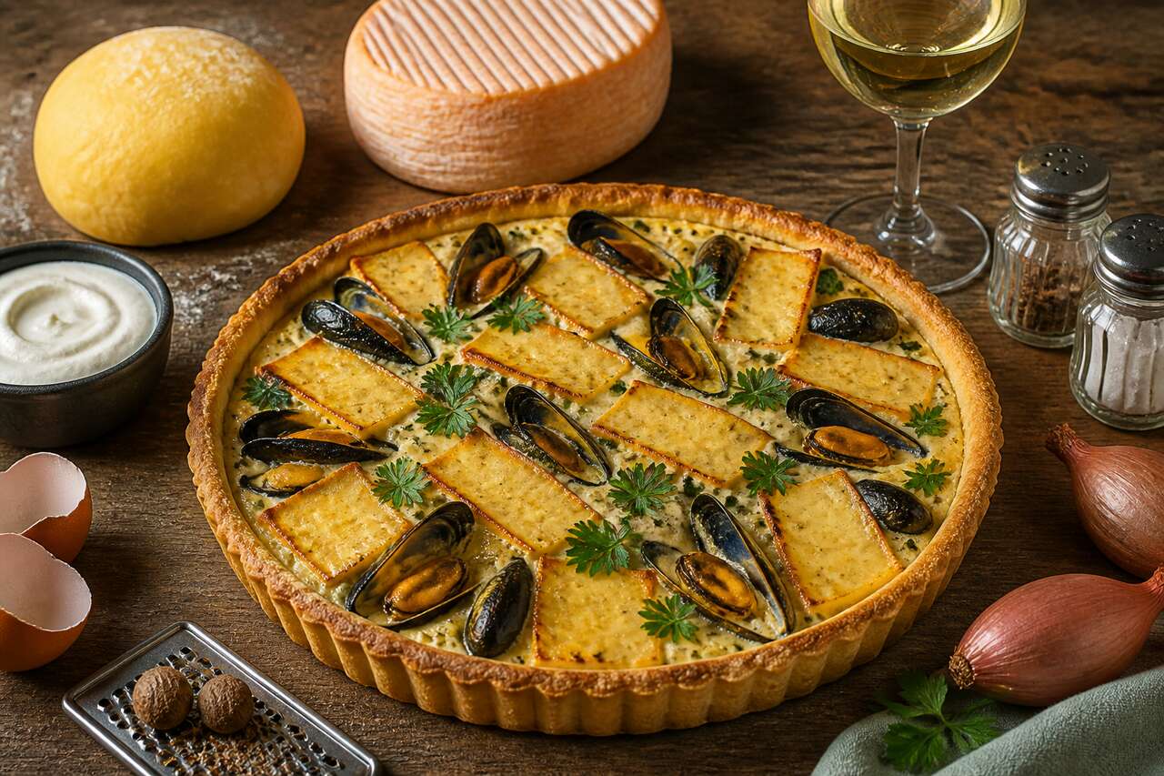 Recette de tarte aux moules et Maroilles : un délice savoureux !