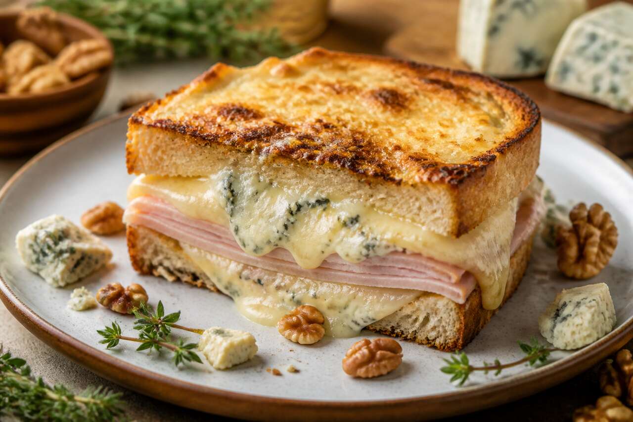 Croque-monsieur au bleu : recette gourmande