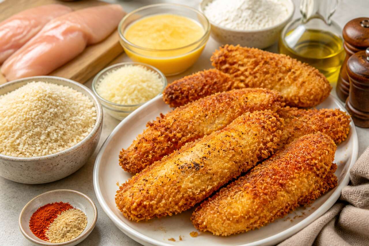 Tenders de poulet au four : recette croustillante et savoureuse