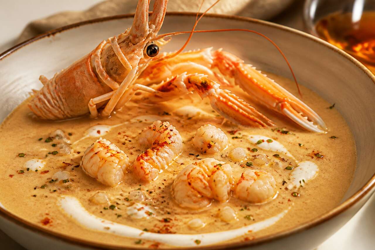 Soupe crémeuse aux langoustines : recette gourmande