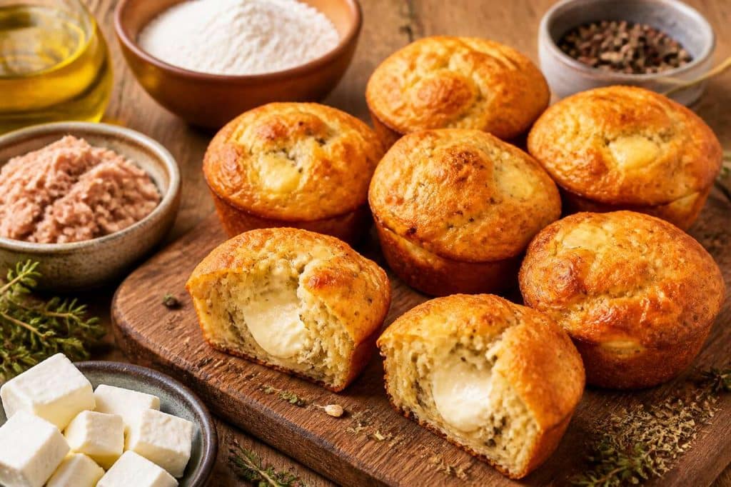 Muffins au thon : recette gourmande au cœur de fromage frais