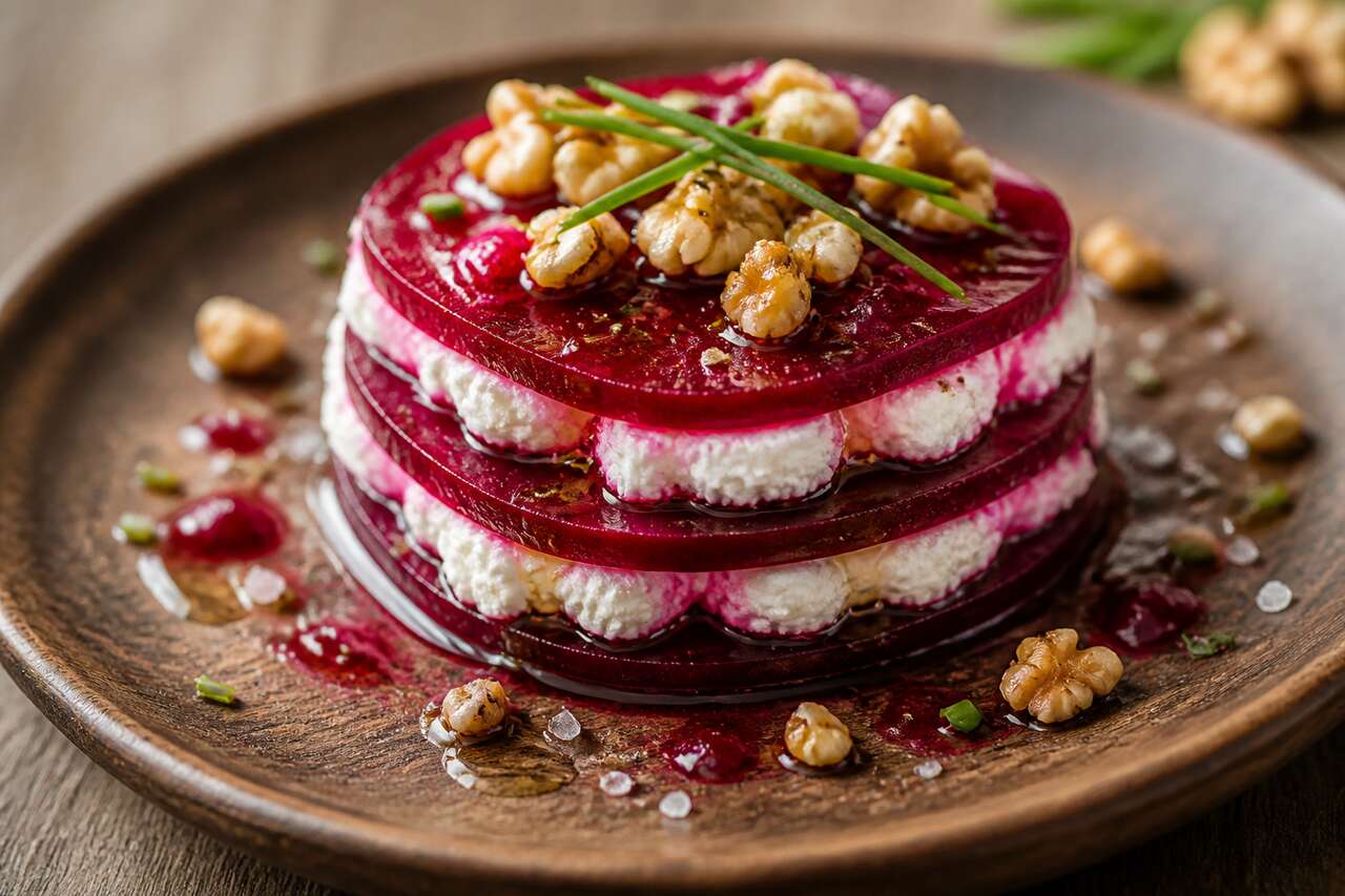 Millefeuille de betterave au fromage de chèvre : recette délicieuse à essayer
