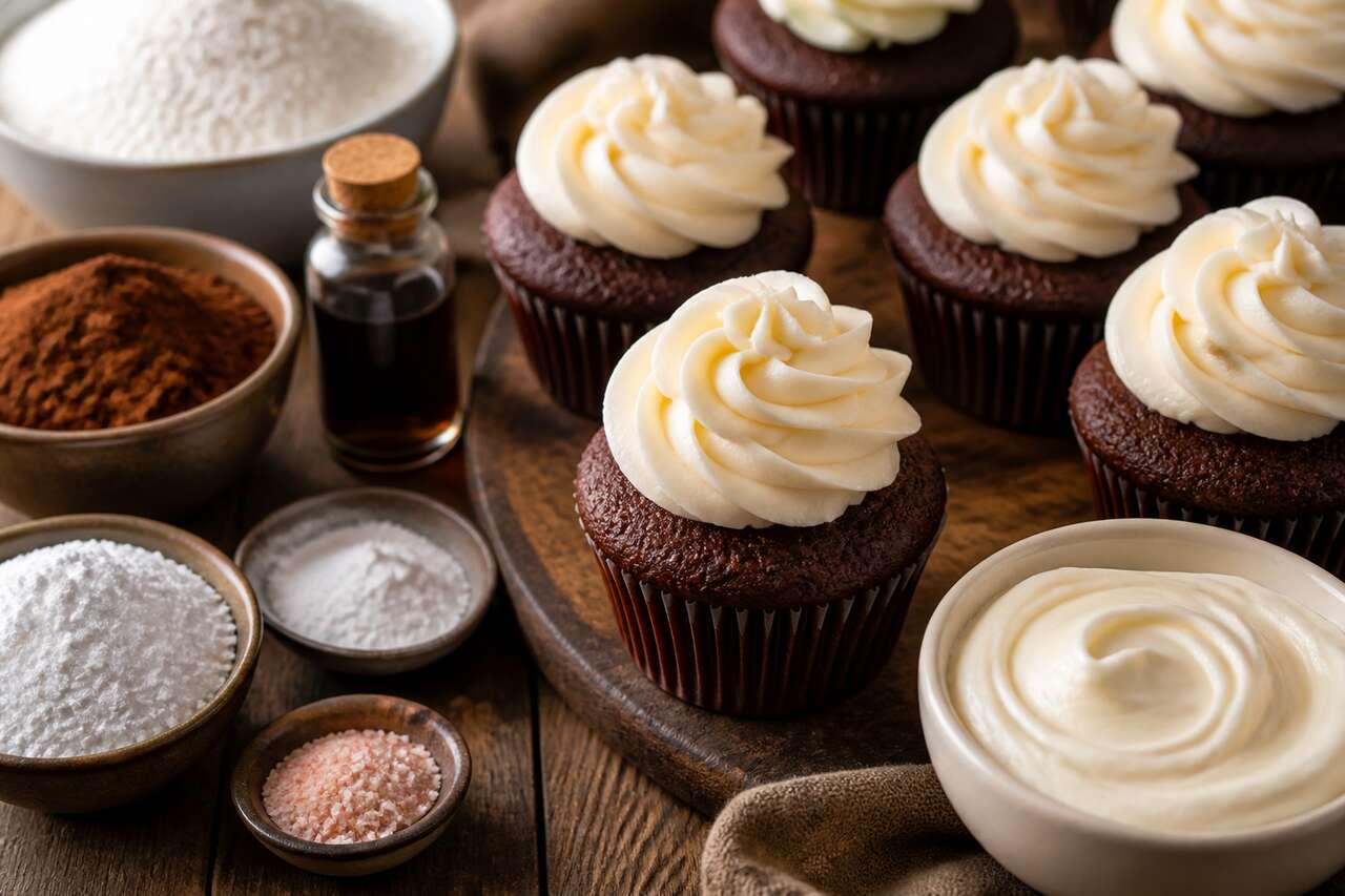 Cupcakes chocolat & glaçage fromage frais : la recette parfaite