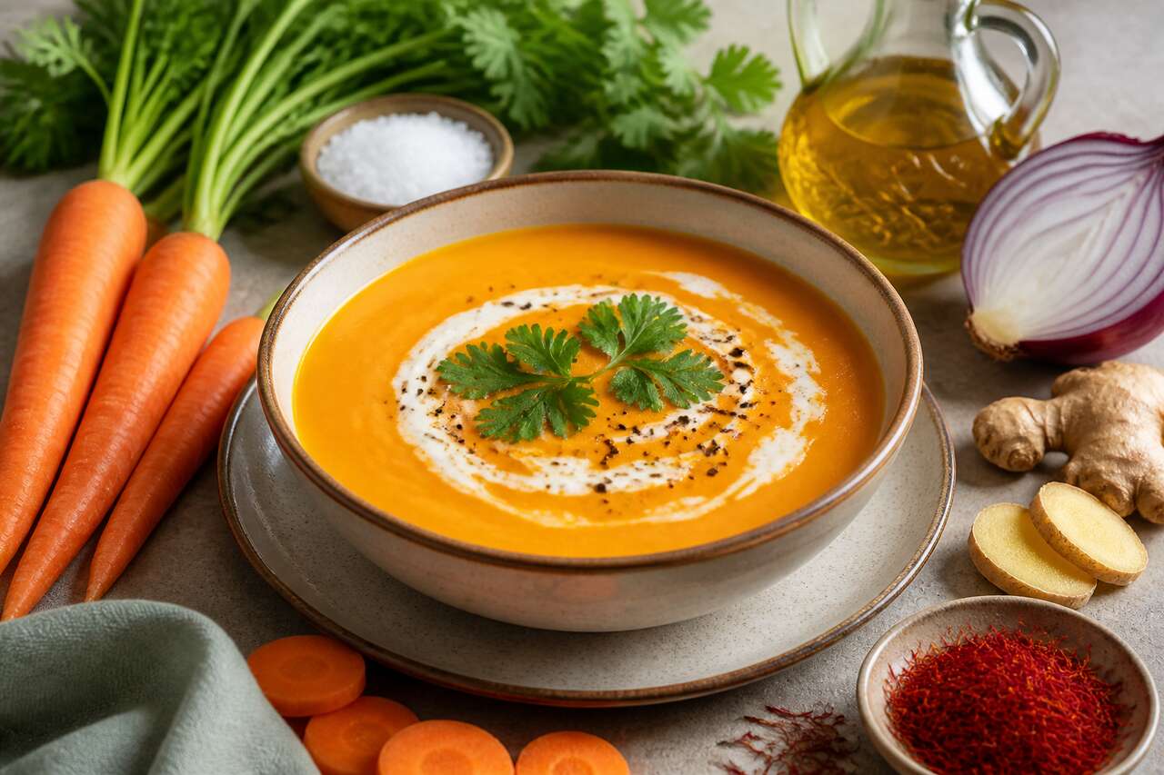 Velouté de carottes coco et safran : recette gourmande et facile