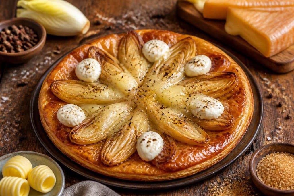 Tatin d'endives au Maroilles : recette facile et savoureuse