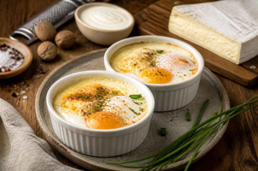 Œuf cocotte au camembert : recette savoureuse et facile