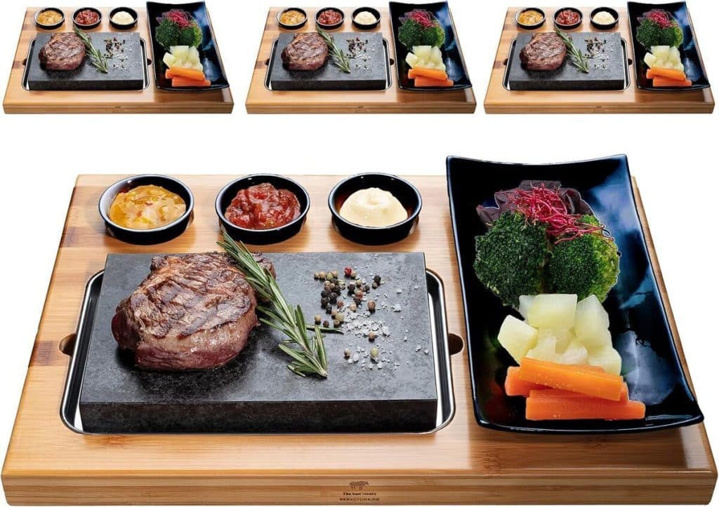 Test : planches à steak beefstone en pierre de lave uno black