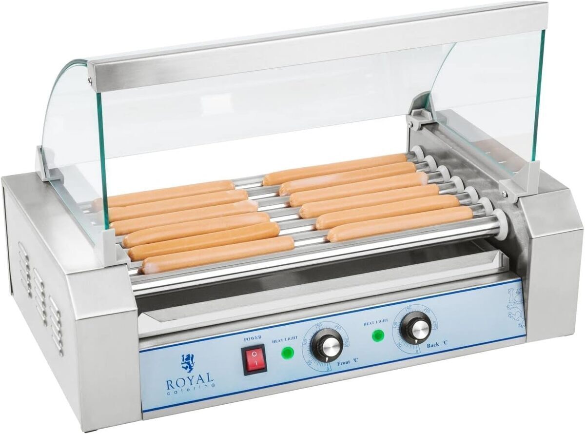 Test royal catering hot dog grill : machine performante à 7 rouleaux