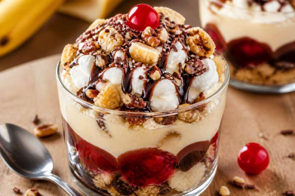 Recette de banana split en verrine gourmande