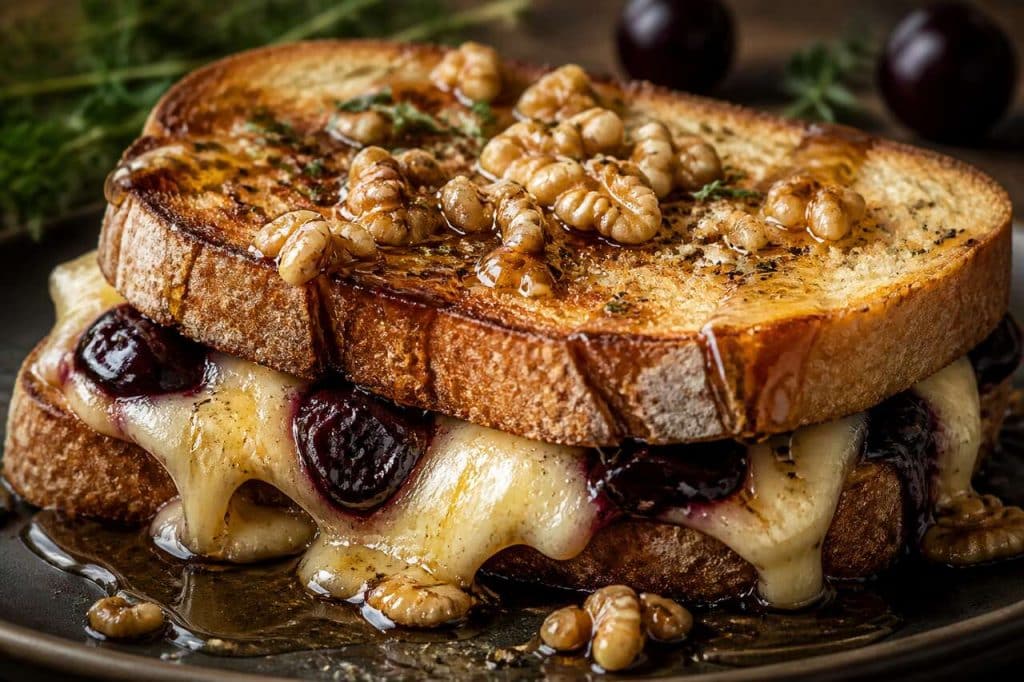 Croque au fromage de brebis et cerise noire : recette savoureuse