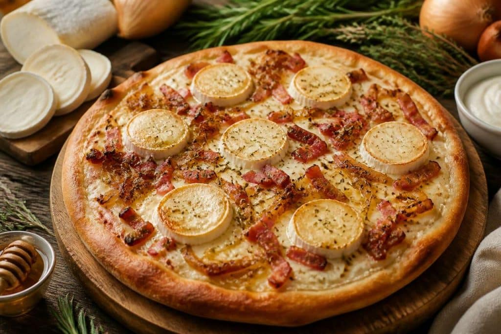 Recette pizza chèvre lardons : un délice savoureux