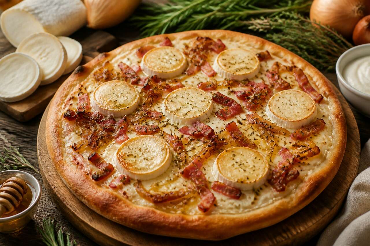 Recette pizza chèvre lardons : un délice savoureux