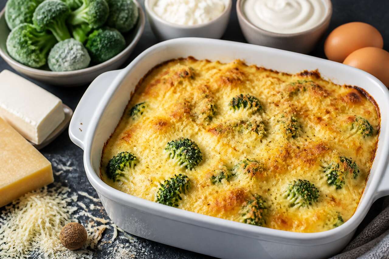 Recette de gratin de brocolis au fromage frais
