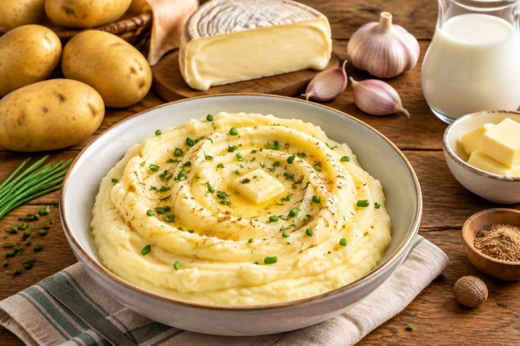 Purée à la cancoillotte et à l'ail au Thermomix : recette simple