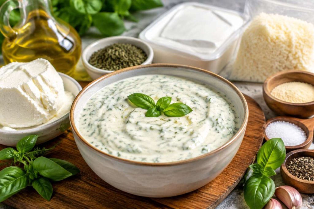 Sauce basilic au fromage frais : recette savoureuse