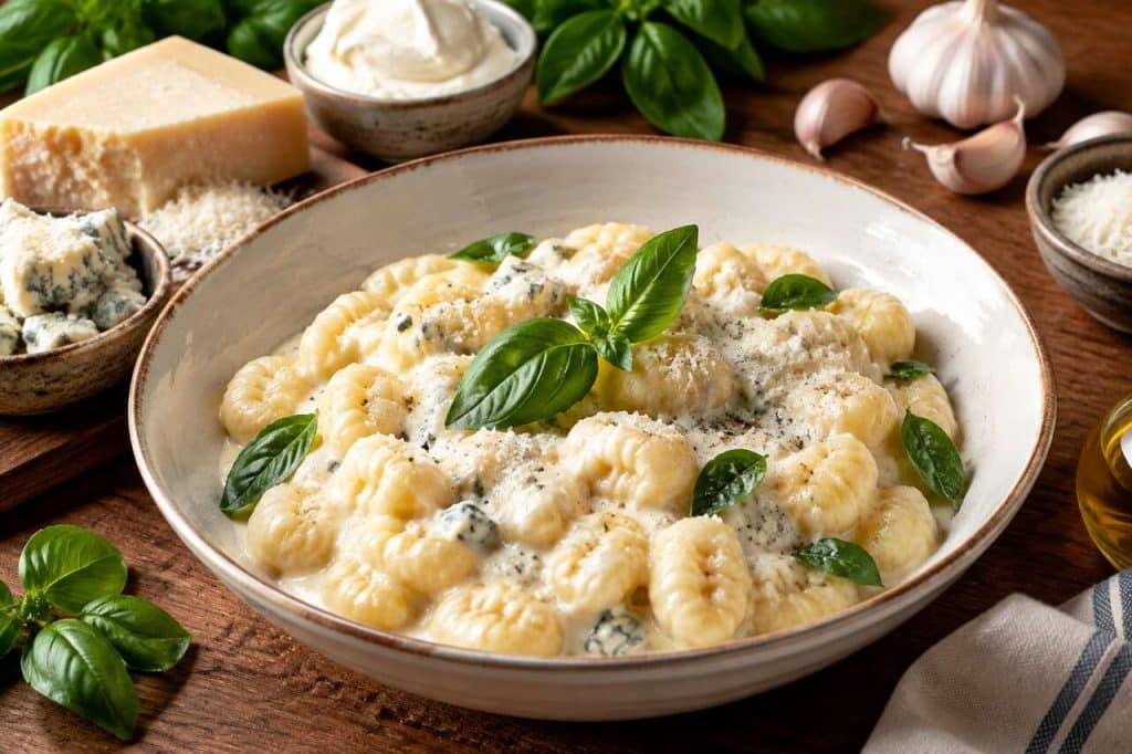 Gnocchi à la crème de fromages italiens : recette gourmande