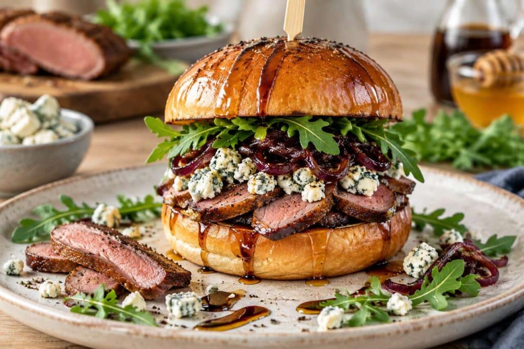 Recette de hamburger de canard mi-fumé au bleu : un délice irrésistible