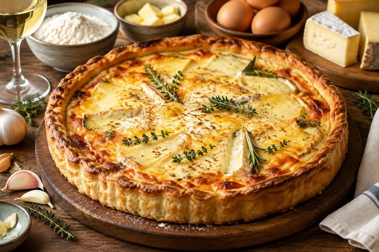 Recette de tarte à la fondue 3 fromages