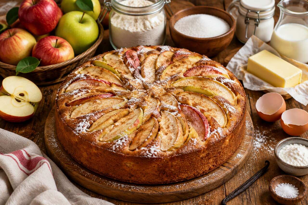 Gâteau moelleux aux pommes : recette de grand-mère