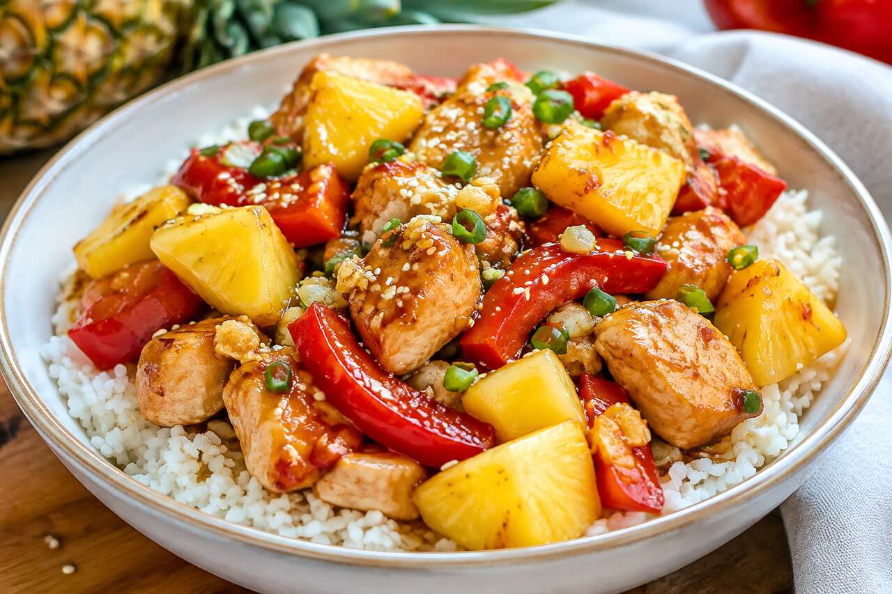 Poulet à l'ananas rapide : recette en 15 minutes